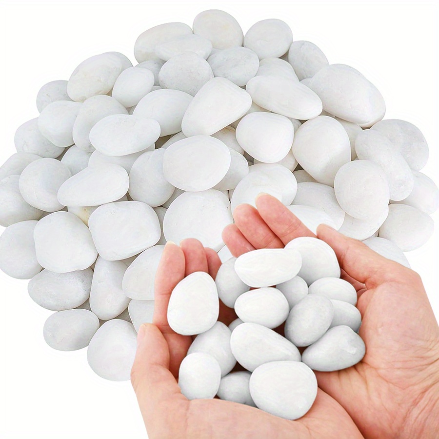 Aquarium Planted Tank - 200/400g Witte Hooggepolijste Natuurlijke Kiezels 2-3