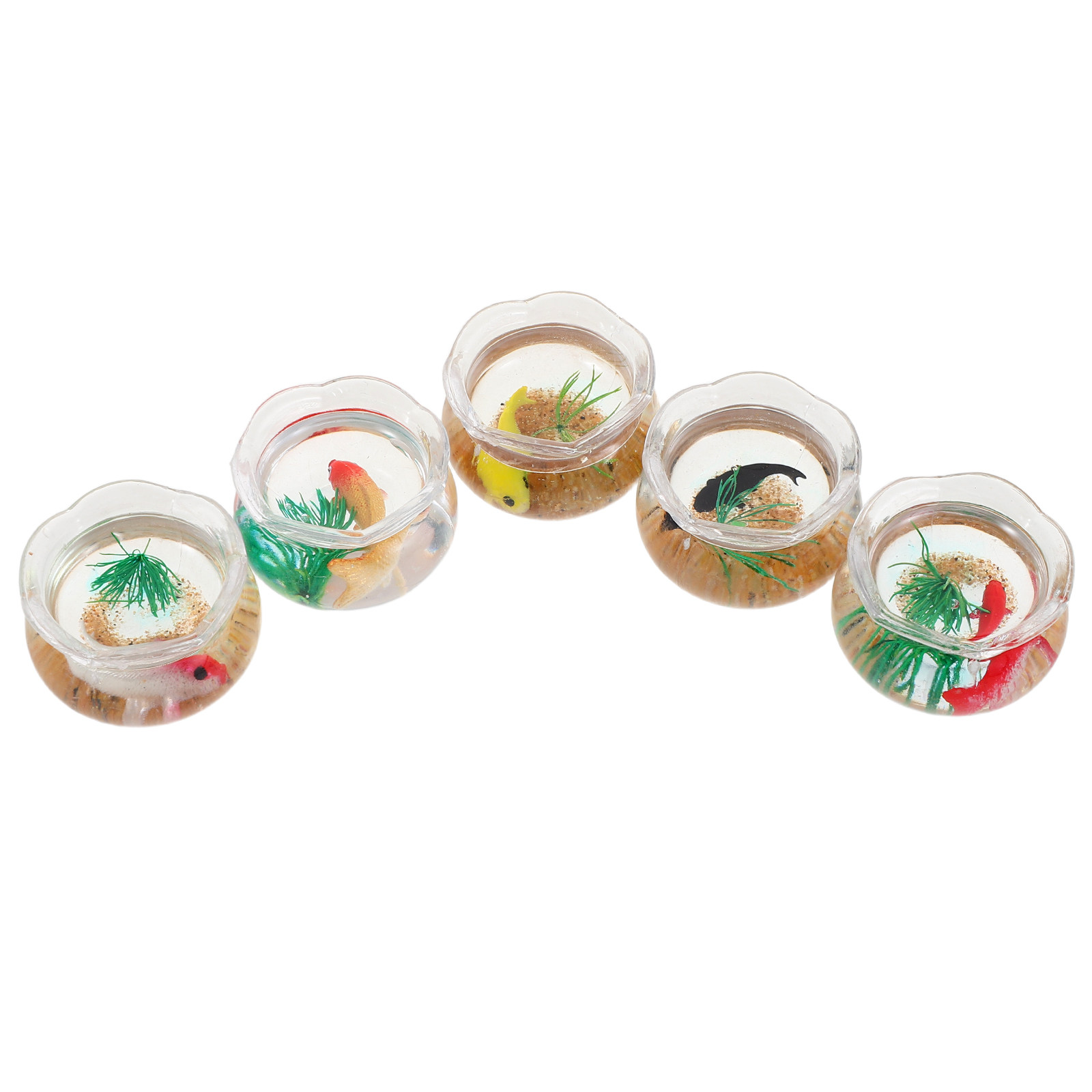 Aquarium Planted Tank - 5 stuks mini-viskommen, realistische koi-aquarium, kleine