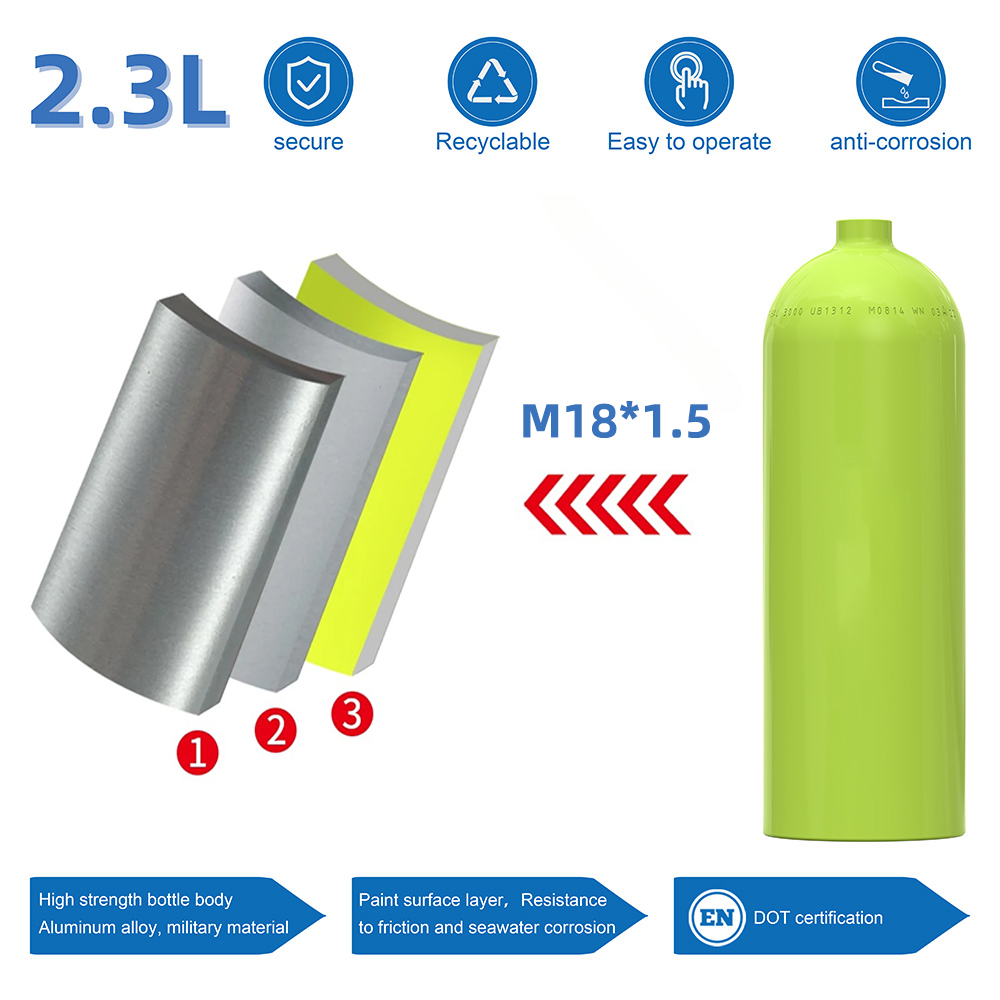 2,3L 200bar 3000Psi Aluminium  - Planted Aquarium Co2 recensie en prijs