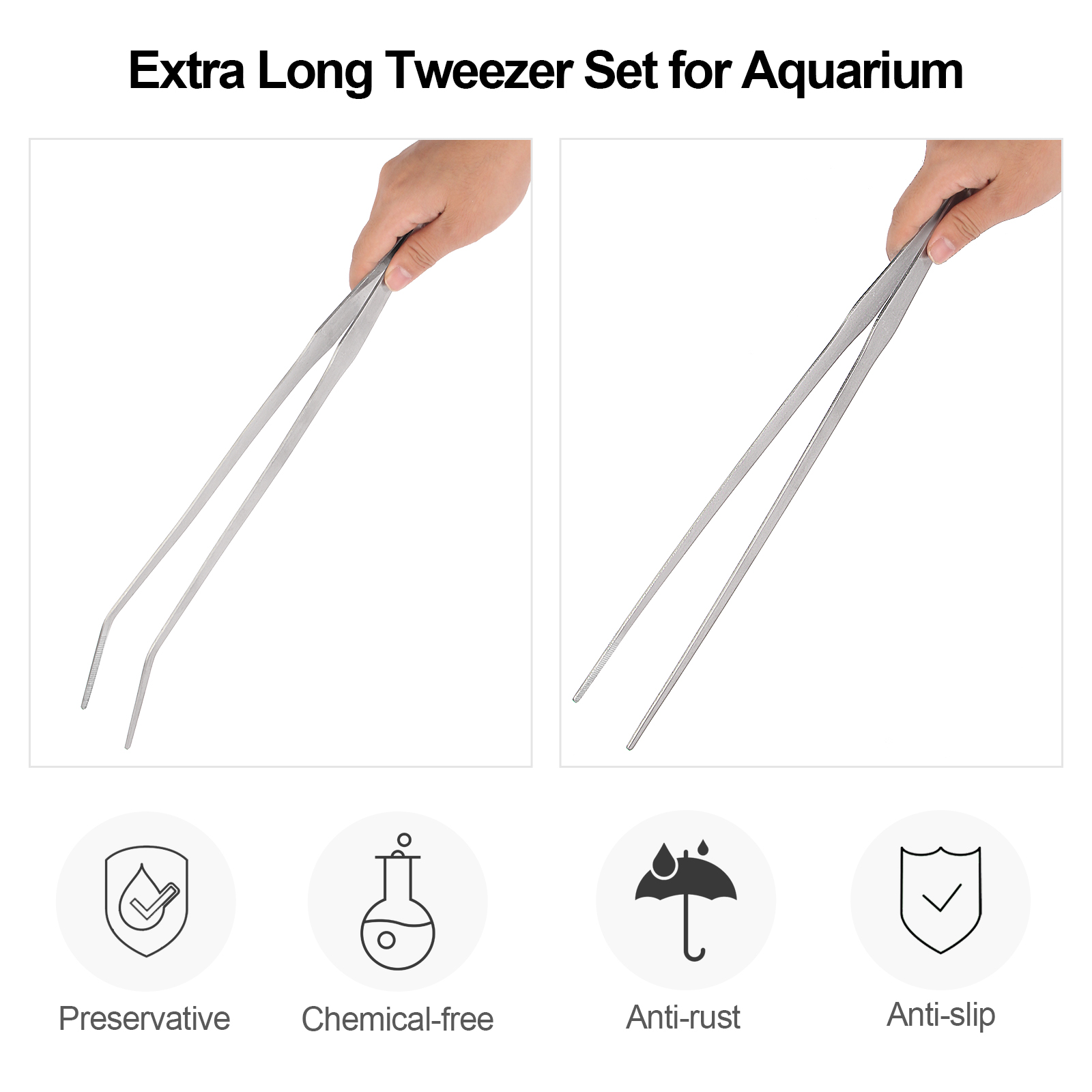 FEITA Lange roestvrijstalen pi - Planted Aquarium Tools recensie en prijs