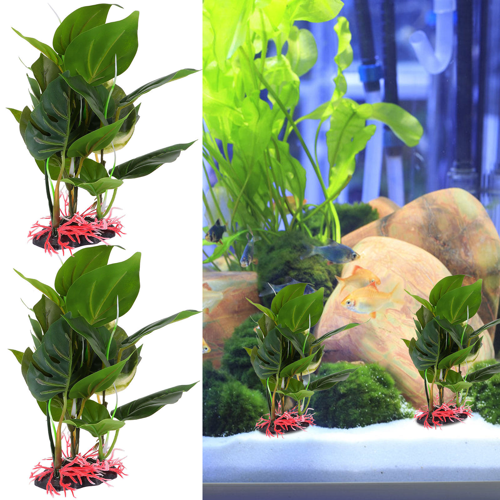 Levensechte kunstmatige groene - Non Planted Aquarium Fish recensie en prijs