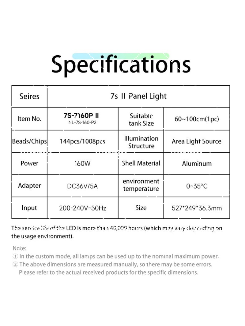 Aquarium LED-verlichting 160W  - Aquarium Planted Tank recensie en prijs